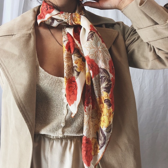 Vintage Accessories Vintage Shades Of Autumn Scarf Poshmark